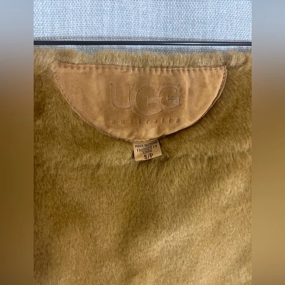 Women’s Festival Y2K UGG Australia Suede Fur Lined Mini Skirt Brown Size Small‎